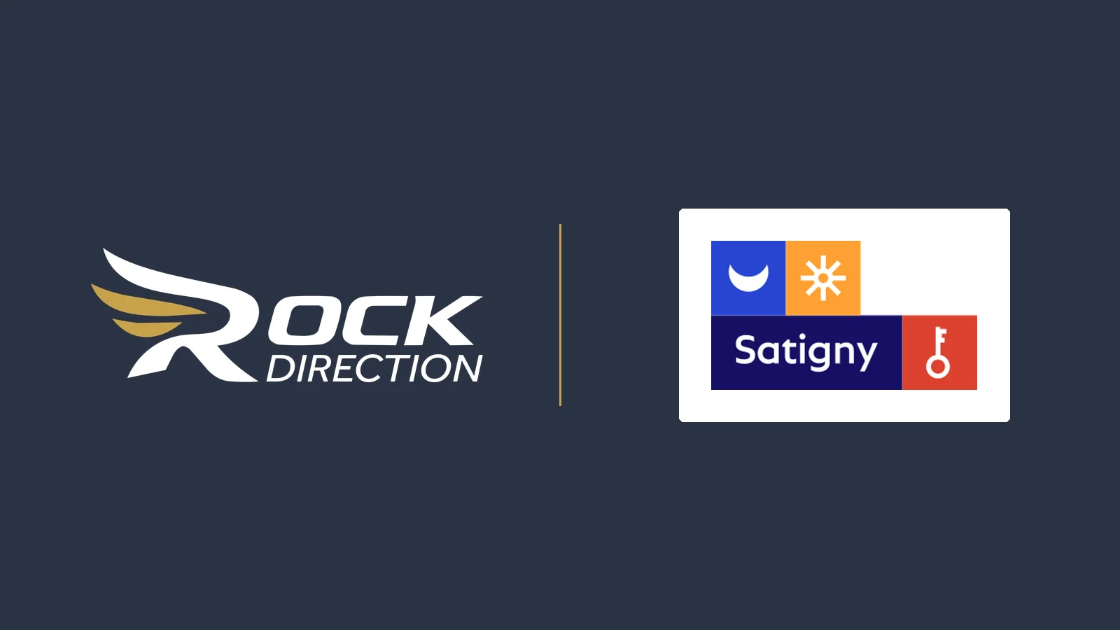Les logos de Rock Direction et de la commune de Satigny côte à côte